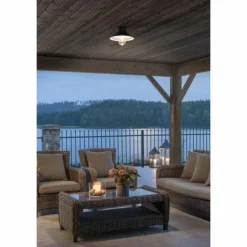 Plafonnier Konstsmide Vega LED Noir, 4 lumières