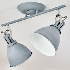 hofstein Spots Et Projecteurs|Plafonnier Koppom Bleu, Gris, 2 lumières