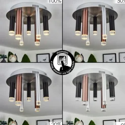 hofstein Éclairage Led|Plafonnier Krachang LED Aluminium, 1 lumière
