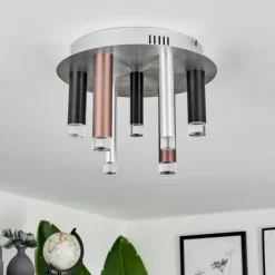 hofstein Éclairage Led|Plafonnier Krachang LED Aluminium, 1 lumière