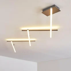 hofstein Éclairage Led|Plafonnier Lacure LED Nickel mat, 5 lumières