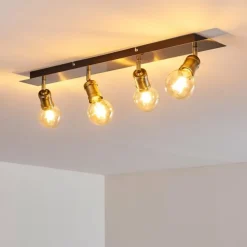 hofstein Spots Et Projecteurs|Plafonnier Lagunita Vieux laiton, 4 lumières
