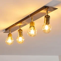 hofstein Spots Et Projecteurs|Plafonnier Lagunita Vieux laiton, 4 lumières