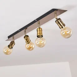 hofstein Spots Et Projecteurs|Plafonnier Lagunita Vieux laiton, 4 lumières