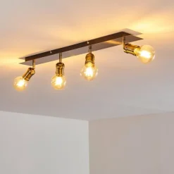hofstein Spots Et Projecteurs|Plafonnier Lagunita Vieux laiton, 4 lumières