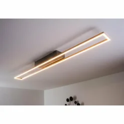 Luminaires Paul Neuhaus Éclairage Led|Plafonnier LED Paul Neuhaus Acier brossé, 4 lumières