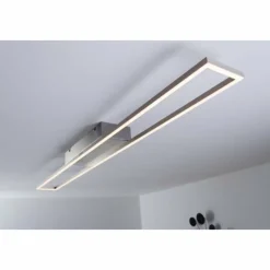 Luminaires Paul Neuhaus Éclairage Led|Plafonnier LED Paul Neuhaus Acier brossé, 4 lumières