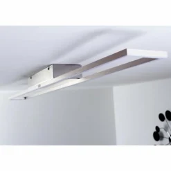 Luminaires Paul Neuhaus Éclairage Led|Plafonnier LED Paul Neuhaus Acier brossé, 4 lumières