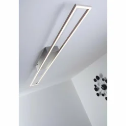 Luminaires Paul Neuhaus Éclairage Led|Plafonnier LED Paul Neuhaus Acier brossé, 4 lumières