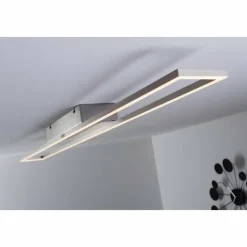 Luminaires Paul Neuhaus Éclairage Led|Plafonnier LED Paul Neuhaus Acier brossé, 4 lumières