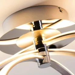 Luminaires Trio Éclairage Led|Plafonnier LED Trio Corland Chrome, 1 lumière