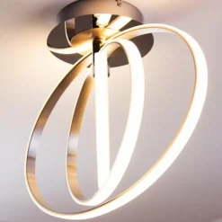 Luminaires Trio Éclairage Led|Plafonnier LED Trio Corland Chrome, 1 lumière