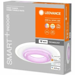 Plafonnier LEDVANCE Decorative Blanc, 1 lumière, Changeur de couleurs