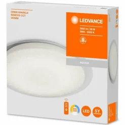 Luminaires Ledvance Éclairage Led|Plafonnier LEDVANCE ORBIS Argenté, 1 lumière, Télécommandes, Changeur de couleurs