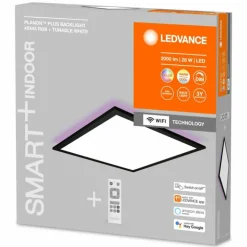 Plafonnier LEDVANCE PLANON Noir, 1 lumière, Changeur de couleurs