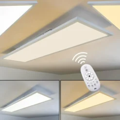 hofstein Éclairage Led|Plafonnier Lerum LED Blanc, 1 lumière, Télécommandes