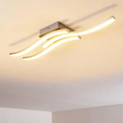 hofstein Éclairage Led|Plafonnier Letala LED Chrome, Nickel mat, 3 lumières