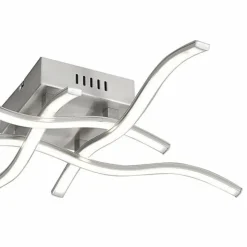 Luminaires Leuchten Direkt Éclairage Led|Plafonnier Leuchten Direkt WAVE LED Acier inoxydable, 4 lumières