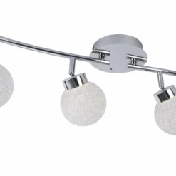 Luminaires Leuchten Direkt Éclairage Led|Plafonnier Leuchten Direkt MIKO LED Chrome, 4 lumières, Télécommandes, Changeur de couleurs
