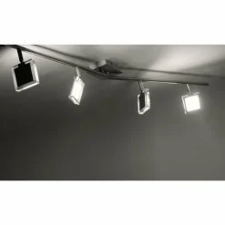 Luminaires Leuchten Direkt Spots Et Projecteurs|Plafonnier Leuchten Direkt Tony LED Chrome, Nickel mat, 4 lumières