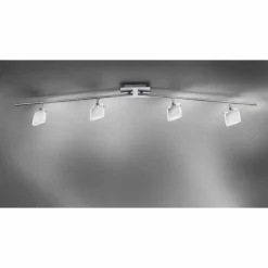 Luminaires Leuchten Direkt Spots Et Projecteurs|Plafonnier Leuchten Direkt Tony LED Chrome, Nickel mat, 4 lumières
