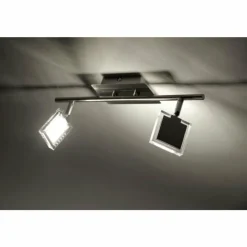 Luminaires Leuchten Direkt Spots Et Projecteurs|Plafonnier Leuchten Direkt Tony LED Chrome, Nickel mat, 2 lumières