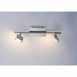 Luminaires Leuchten Direkt Spots Et Projecteurs|Plafonnier Leuchten Direkt Tony LED Chrome, Nickel mat, 2 lumières