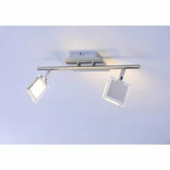 Luminaires Leuchten Direkt Spots Et Projecteurs|Plafonnier Leuchten Direkt Tony LED Chrome, Nickel mat, 2 lumières