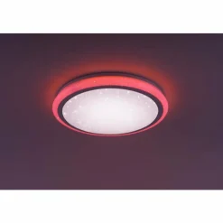 Luminaires Leuchten Direkt Éclairage Led|Plafonnier Leuchten Direkt Luisa LED Blanc, 2 lumières, Télécommandes, Changeur de couleurs