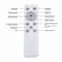 Luminaires Leuchten Direkt Éclairage Led|Plafonnier Leuchten Direkt Luisa LED Blanc, 2 lumières, Télécommandes, Changeur de couleurs