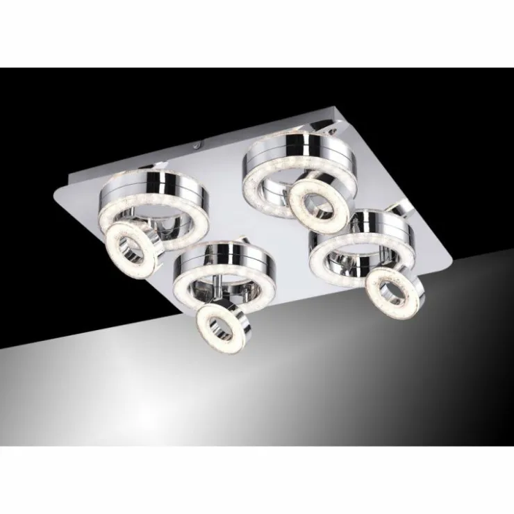 Luminaires Leuchten Direkt Éclairage Led|Plafonnier Leuchten Direkt Tim LED Chrome, 8 lumières