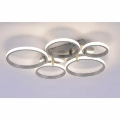 Luminaires Leuchten Direkt Éclairage Led|Plafonnier Leuchten Direkt Johanna LED Acier inoxydable, 5 lumières