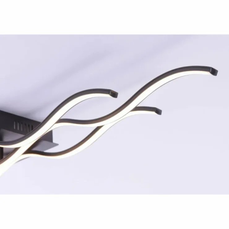 Luminaires Leuchten Direkt Éclairage Led|Plafonnier Leuchten Direkt Wave LED Noir, 3 lumières