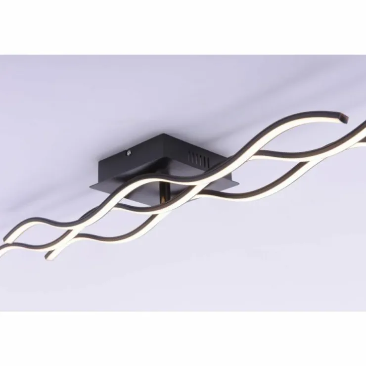 Luminaires Leuchten Direkt Éclairage Led|Plafonnier Leuchten Direkt Wave LED Noir, 3 lumières