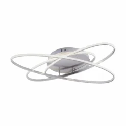 Luminaires Leuchten Direkt Éclairage Led|Plafonnier Leuchten Direkt MALIK LED Acier inoxydable, 1 lumière, Télécommandes