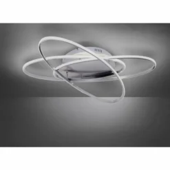 Luminaires Leuchten Direkt Éclairage Led|Plafonnier Leuchten Direkt MALIK LED Acier inoxydable, 1 lumière, Télécommandes