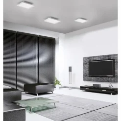 Plafonnier Leuchten Direkt Ls-FLAT LED Blanc, 1 lumière, Télécommandes, Changeur de couleurs
