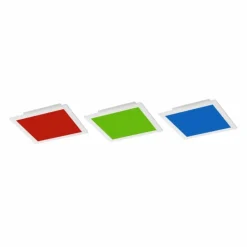 Plafonnier Leuchten Direkt Ls-FLAT LED Blanc, 1 lumière, Télécommandes, Changeur de couleurs