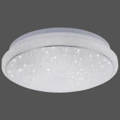 Plafonnier Leuchten Direkt Ls-JUPI LED Blanc, 1 lumière, Télécommandes, Changeur de couleurs