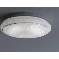 Plafonnier Leuchten Direkt Ls-JUPI LED Blanc, 1 lumière, Télécommandes, Changeur de couleurs