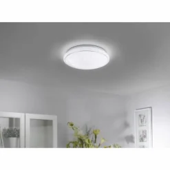 Plafonnier Leuchten Direkt Ls-JUPI LED Blanc, 1 lumière, Télécommandes, Changeur de couleurs