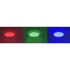 Plafonnier Leuchten Direkt Ls-JUPI LED Blanc, 1 lumière, Télécommandes, Changeur de couleurs
