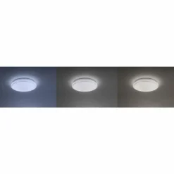 Plafonnier Leuchten Direkt Ls-JUPI LED Blanc, 1 lumière, Télécommandes, Changeur de couleurs
