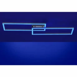 Plafonnier Leuchten Direkt Ls-MAXI LED Acier inoxydable, 1 lumière, Télécommandes, Changeur de couleurs