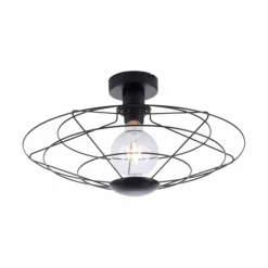 Luminaires Leuchten Direkt Plafonniers|Plafonnier Leuchten Direkt PORTO Noir, 1 lumière