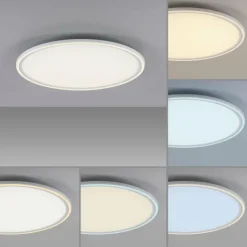 Luminaires Leuchten Direkt Éclairage Led|Plafonnier Leuchten Direkt EDGING LED Blanc, 2 lumières, Télécommandes