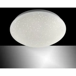 Luminaires Leuchten Direkt Éclairage Led|Plafonnier Leuchten-Direkt SKYLER LED Acier brossé, Blanc, 1 lumière, Télécommandes, Changeur de couleurs