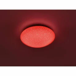 Luminaires Leuchten Direkt Éclairage Led|Plafonnier Leuchten-Direkt SKYLER LED Acier brossé, Blanc, 1 lumière, Télécommandes, Changeur de couleurs