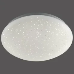 Luminaires Leuchten Direkt Éclairage Led|Plafonnier Leuchten-Direkt SKYLER LED Acier brossé, Blanc, 1 lumière, Télécommandes, Changeur de couleurs