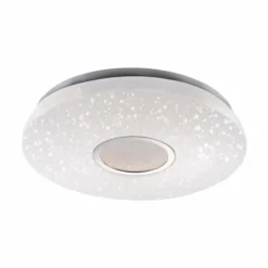 Luminaires Leuchten Direkt Éclairage Led|Plafonnier Leuchten-Direkt JONAS LED Acier brossé, Blanc, 1 lumière, Télécommandes